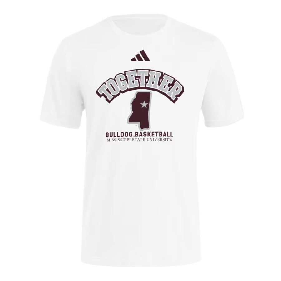 Adidas Adidas Free Shipping With AdiClub Missisippi State Bulldogs College Basketball Shooting Shirt