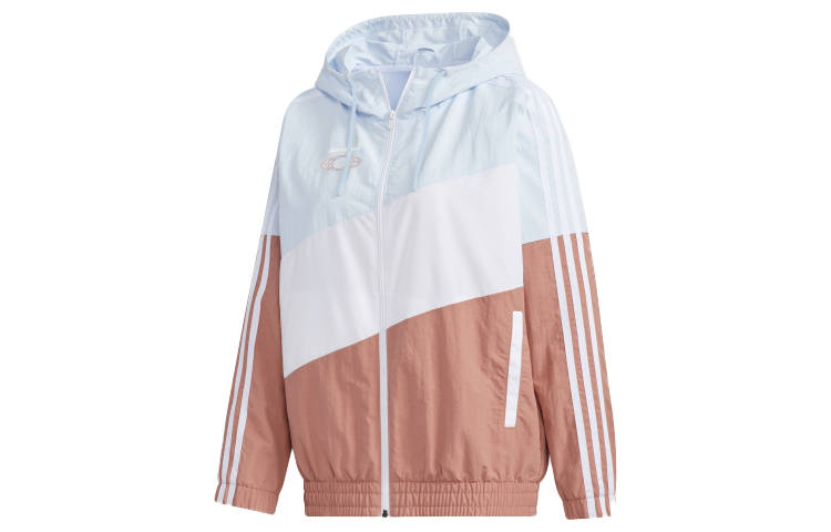 Adidas Neo Jackets Women's Light Sky Blue Hooded Moderate Soft Shell