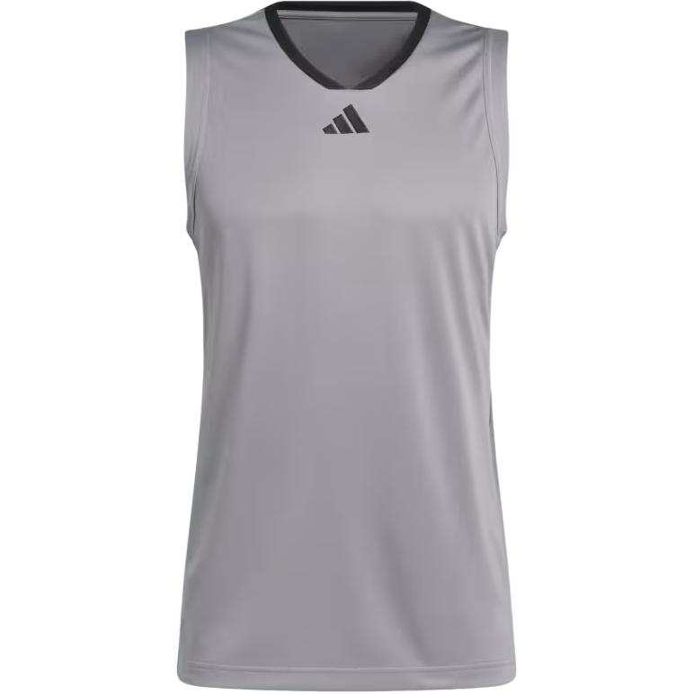 Adidas Adidas BASKETBALL3 Stripes Legends Tank Top Basketball Jersey Men's Gray Three/Black