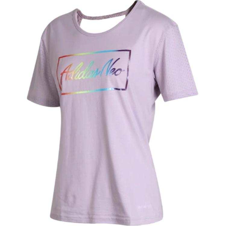 Adidas Adidas Drop Shoulder Sleeve T Shirt Women's Light Purple