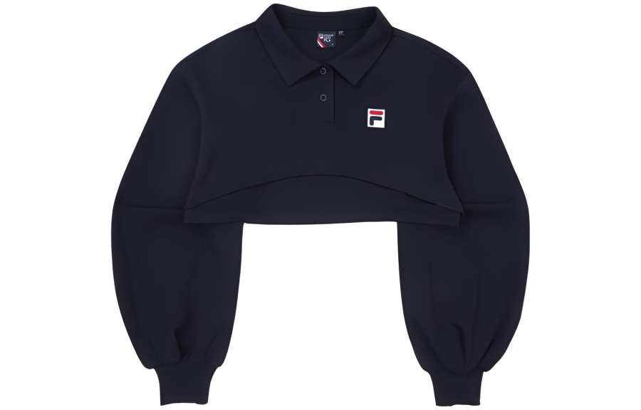 FILA Polo Shirts Women's Dark Blue Polo Collar Moderate Straight Fit