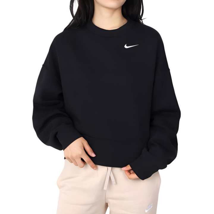 Nike Nike Sweatshirts Women's Black Crew Neck Moderate Regular