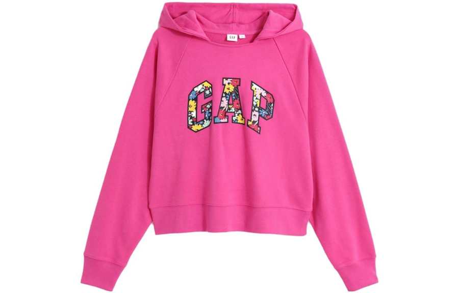GAP Sweatshirts Women's Pink Hooded Moderate Regular