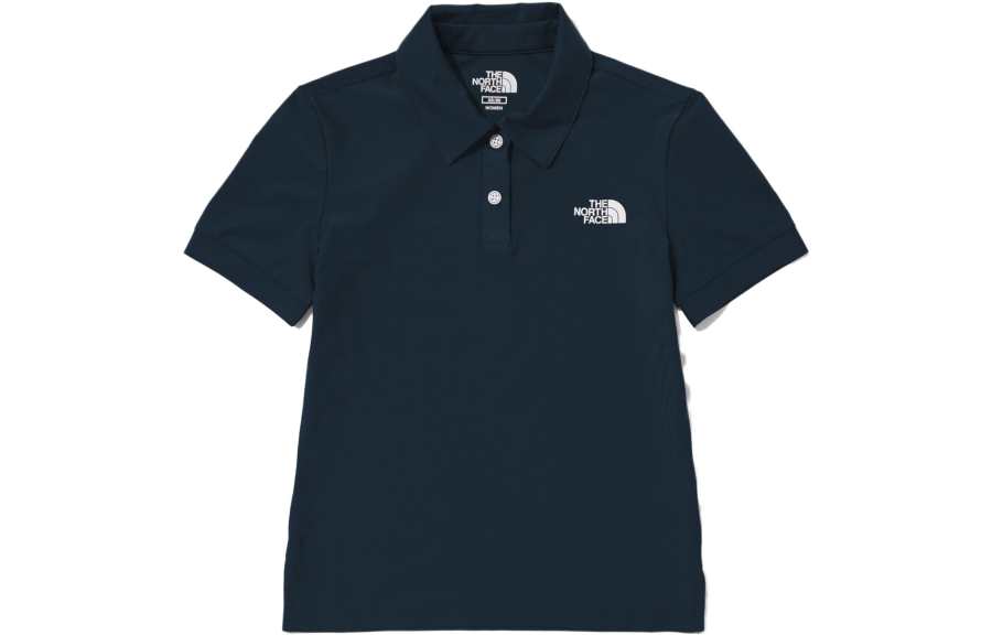 THE NORTH FACE Polo Shirts Women's Marine Blue Polo Collar Moderate Straight Fit