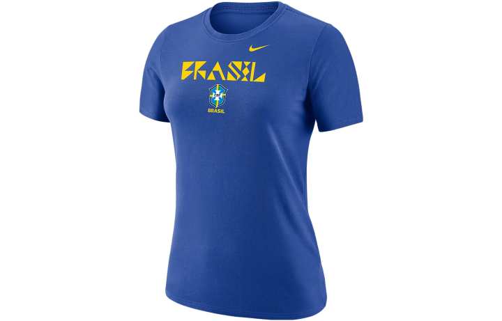 Nike Nike T Shirts Women's Blue Crew Neck Moderate Straight Fit
