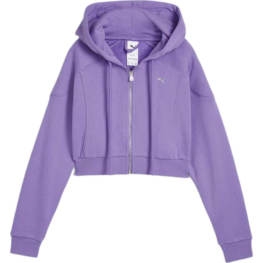 PUMA HoodieCELLERATOR CROPPED Brand Logo Loose Fit Fleece Lined Hooded Short Jackets & Coats Women's Lavender