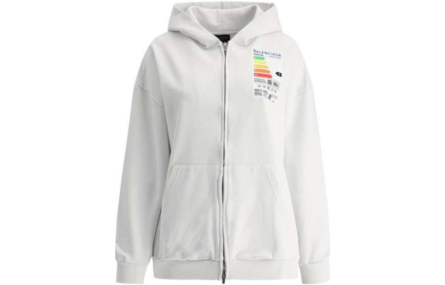 Balenciaga SS23 Sweatshirt Loose Fit Women's White