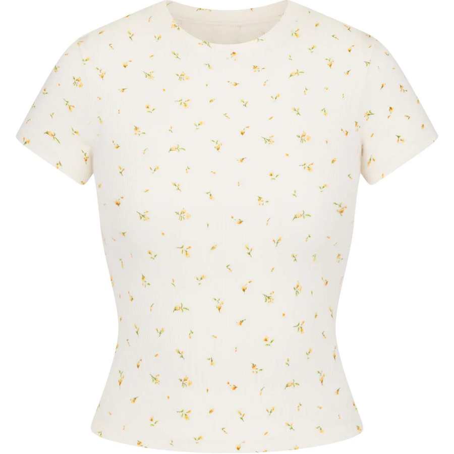 Skims T Shirt Women's MARIGOLD ROSEBUD PRINT/Marigold Rosebud Print