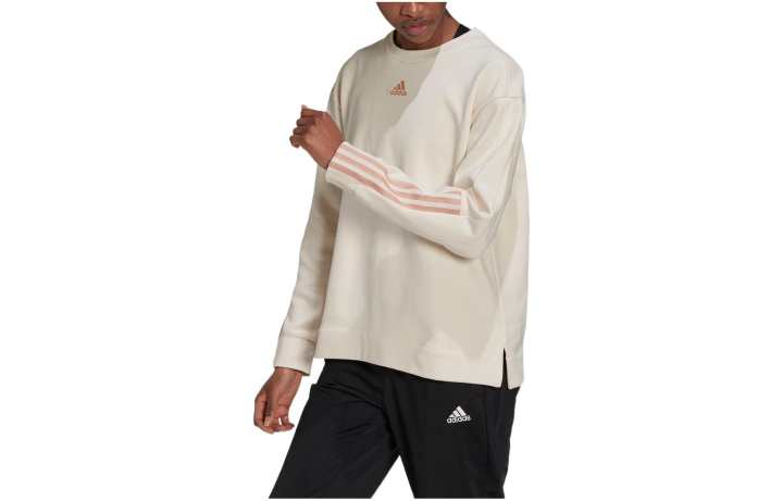 Adidas Adidas Sweatshirts Women's Ecru Crew Neck Moderate Regular
