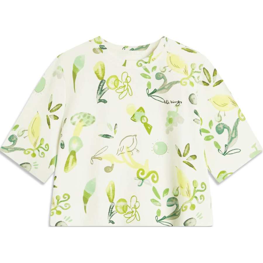 Li-Ning Li Ning China Culture Collection T Shirt Women's Yellow Green