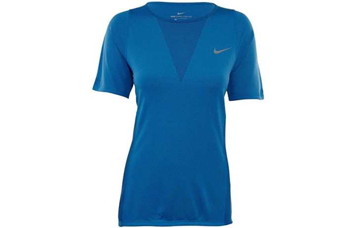 Nike Nike T Shirts Women's Blue Crew Neck Thin Straight Fit