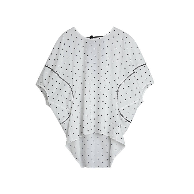 ELLE Shirts Women's White Crew Neck Moderate Shirt