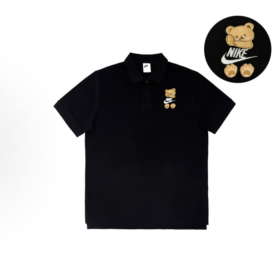 Nike Nike Polo Shirts Unisex Black Polo Collar Moderate Straight Fit