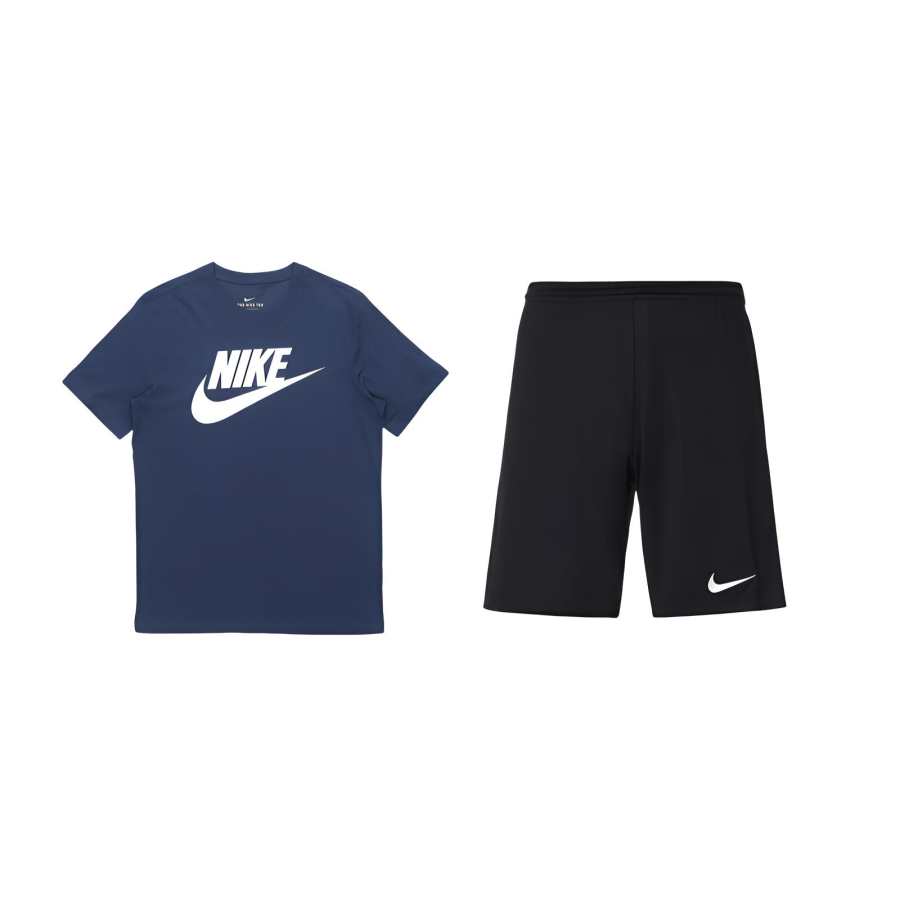 Nike Nike Casual Sportswear Men's Navy Blue/Black Crew Neck Moderate