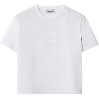 MIU MIU T Shirts Women's White Crew Neck
