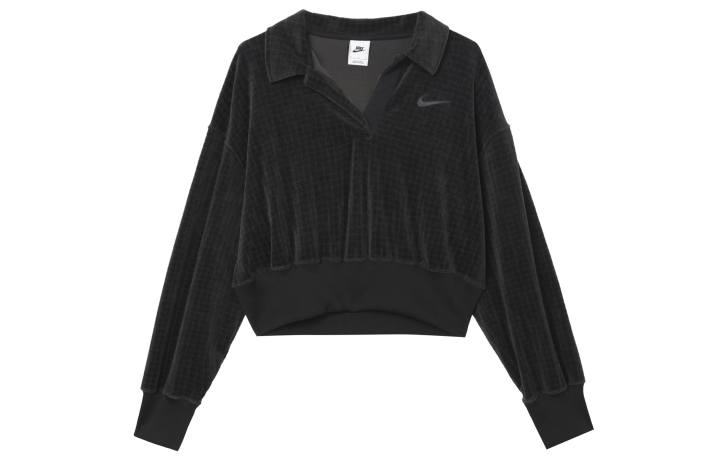 Nike Nike Sweatshirts Women's Black Lapel Moderate Regular