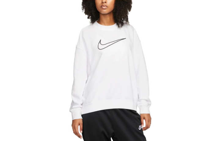 Nike Nike Sweatshirts Women's White Crew Neck Moderate Regular