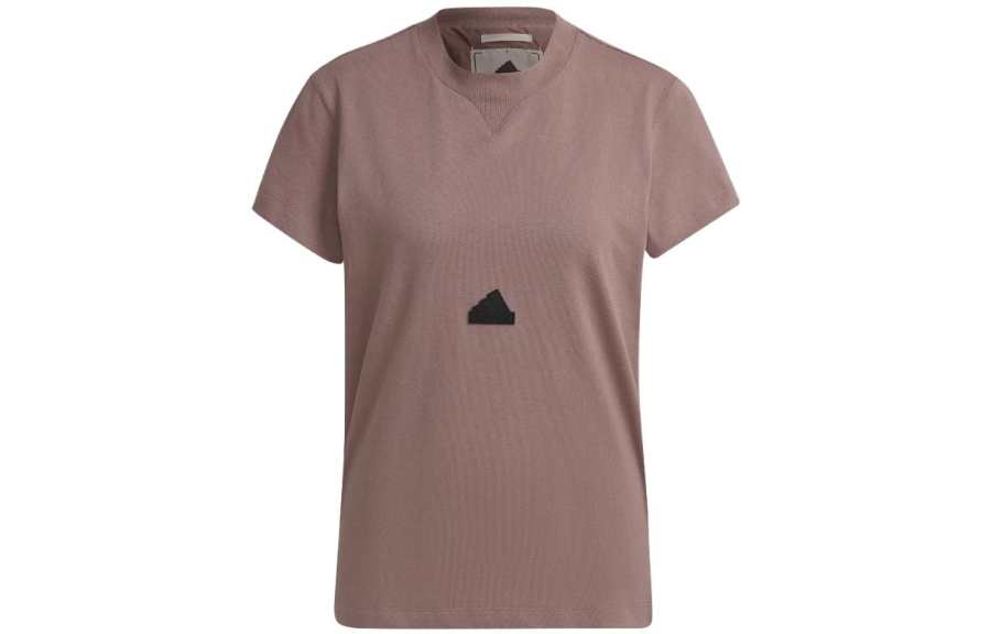 Adidas Adidas T Shirts Women's Purple Crew Neck Moderate Straight Fit