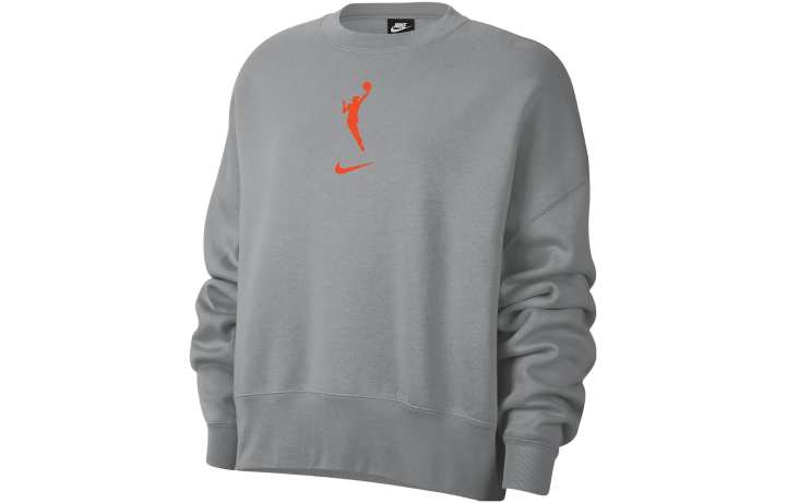 Nike Nike Sweatshirts Women's Silver Gray Crew Neck Moderate Regular
