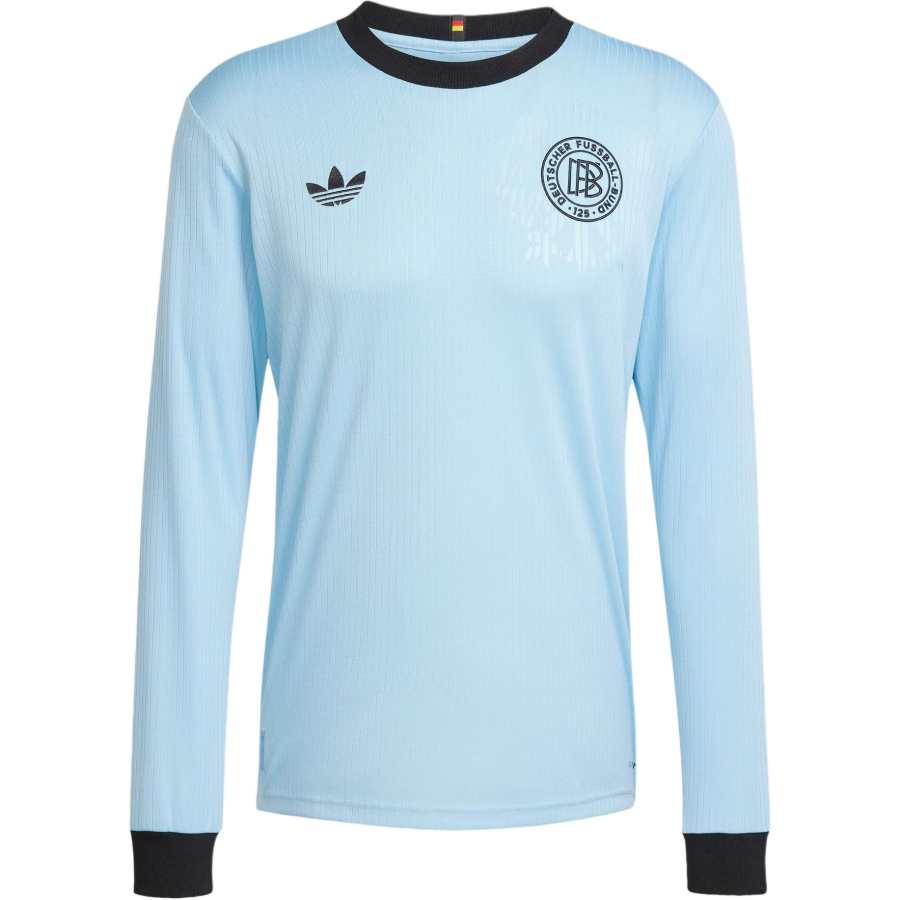 Adidas Originals ANNIVERSARY SS25 Soccer Jersey Men's Clear Blue/Black