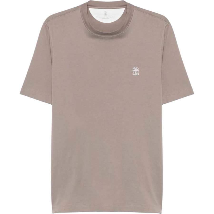 Brunello Cucinelli Logo Printed Crewneck T Shirt