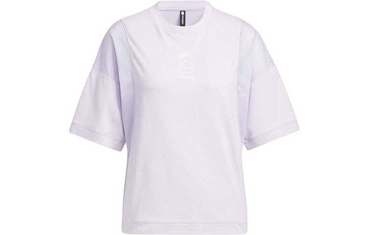 Adidas Neo Drop Shoulder Sleeve T Shirt Women's Light Purple