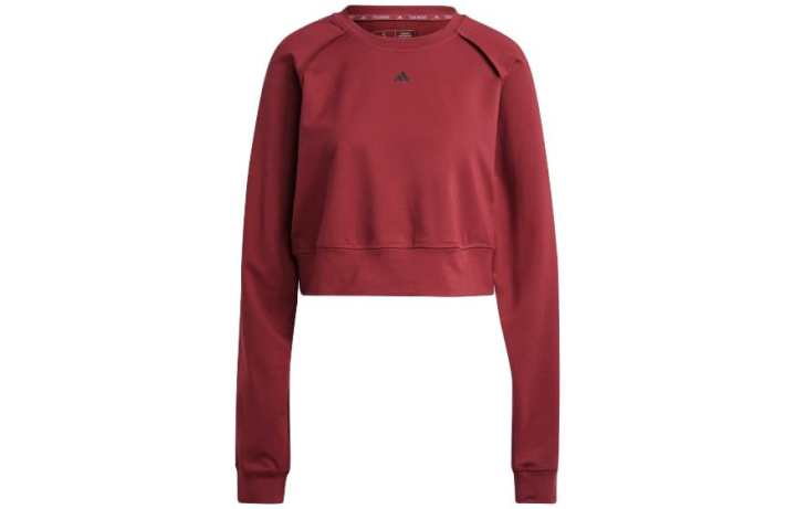 Adidas Adidas Sweatshirts Women's Dark Red Crew Neck Moderate Regular