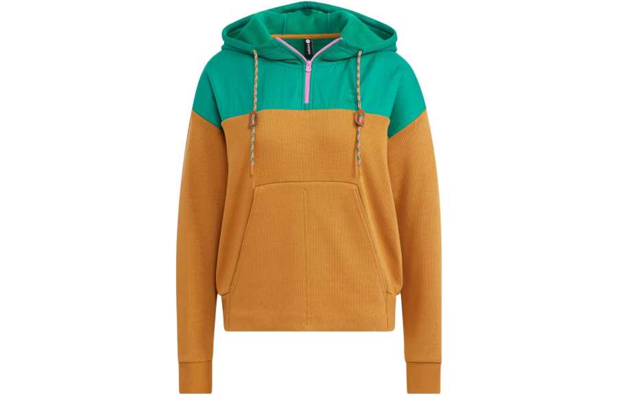 Adidas Neo Sweatshirts Women's Wheat Brown Hooded Moderate Regular