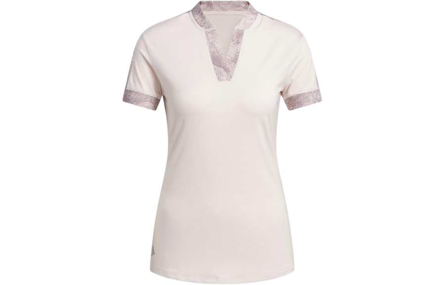 Adidas Adidas Ultimate365 Printed Polo Shirt Polo Shirt Women's Gray Pink