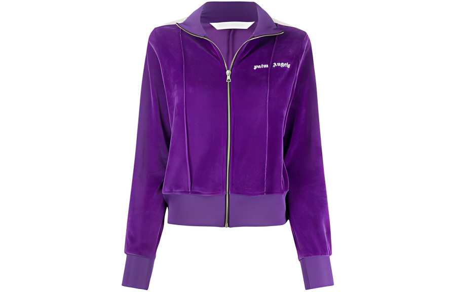 PALM ANGELS Jackets Women's Purple Stand Collar Moderate Other