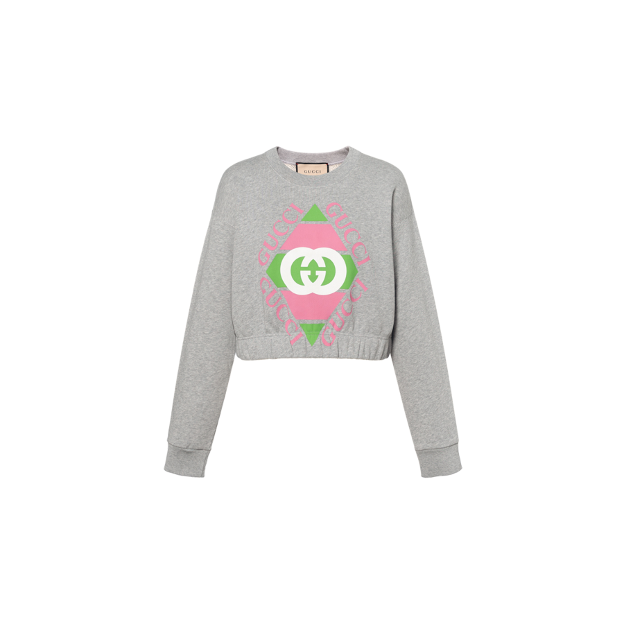 GUCCI 【Previous Season】rhombus logo-print sweatshirt