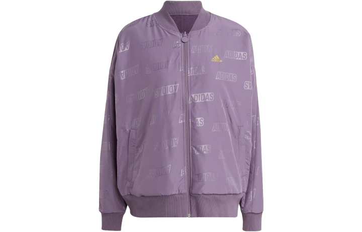 Adidas Adidas Embossed Monogram Reversible Jackets & Coats Women's Dark Gray Violet