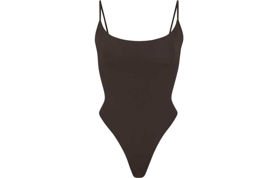 Skims Flts Everybody Caml Bodysult Jumpsuit Women's Espresso/Espresso Color