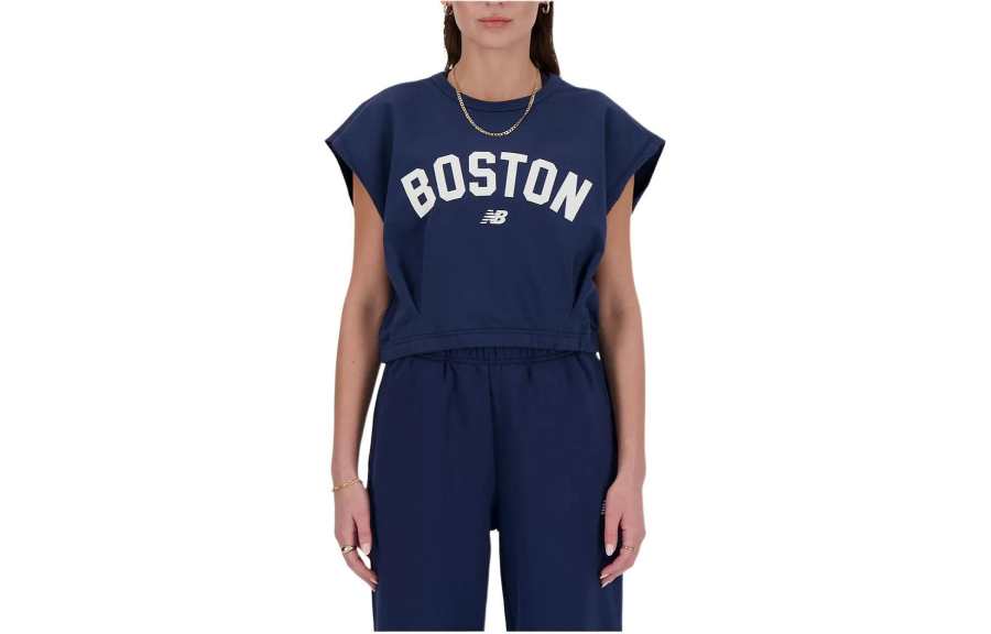 New Balance New Balance Heritage French Terry T Shirt Women's Marine Blue