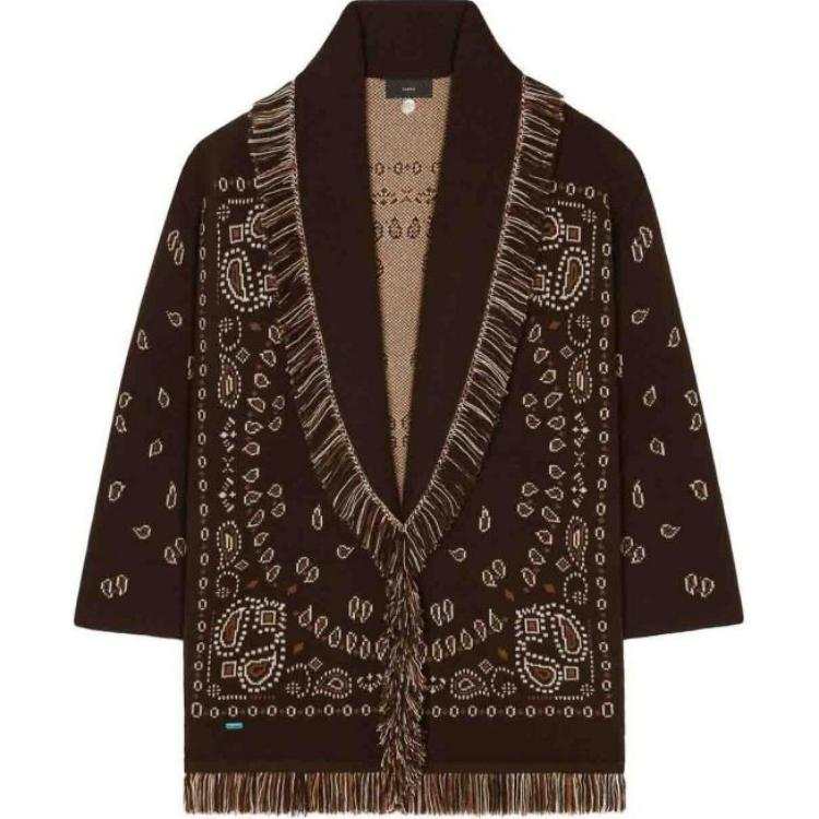 Alanui Bandana pattern Cashmere Cardigan