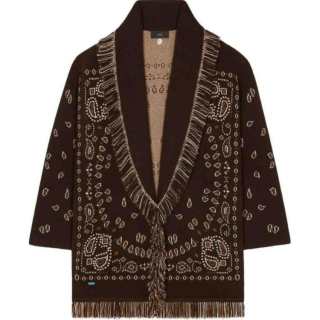 Alanui Bandana pattern Cashmere Cardigan