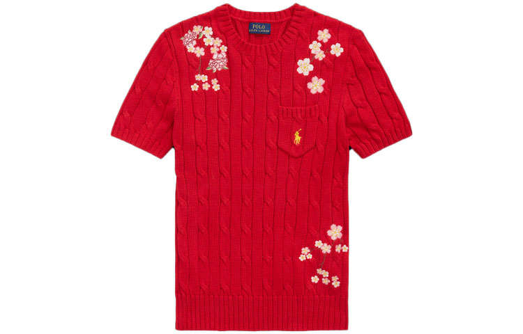 Polo Ralph Lauren SS23 Knitwear Slim Fit Women's Red