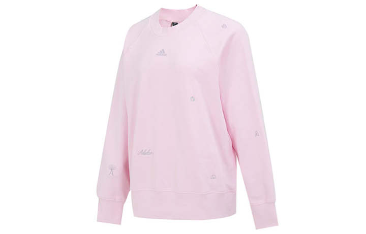 Adidas Adidas Sweatshirts Women's Pink Crew Neck Moderate Regular