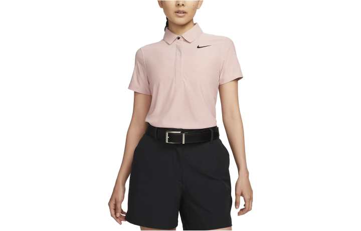 Nike Nike Dri Fit Polo Shirts Women's Pink Polo Collar Moderate Straight Fit