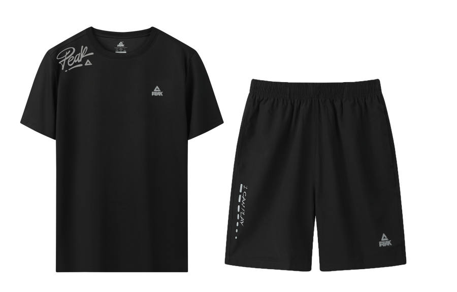 PEAK RIGHT Casual Sportswear Unisex Two Piece Set Black