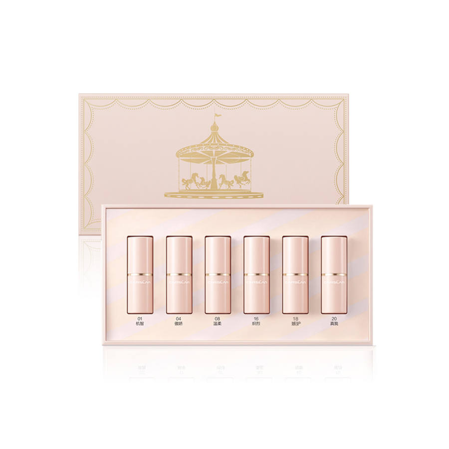 Carslan Mini Sheer Lipstick Box, Cosmetics Box Velvet Matte Long Lasting Easy to Blend Skin Flattering Complexion
