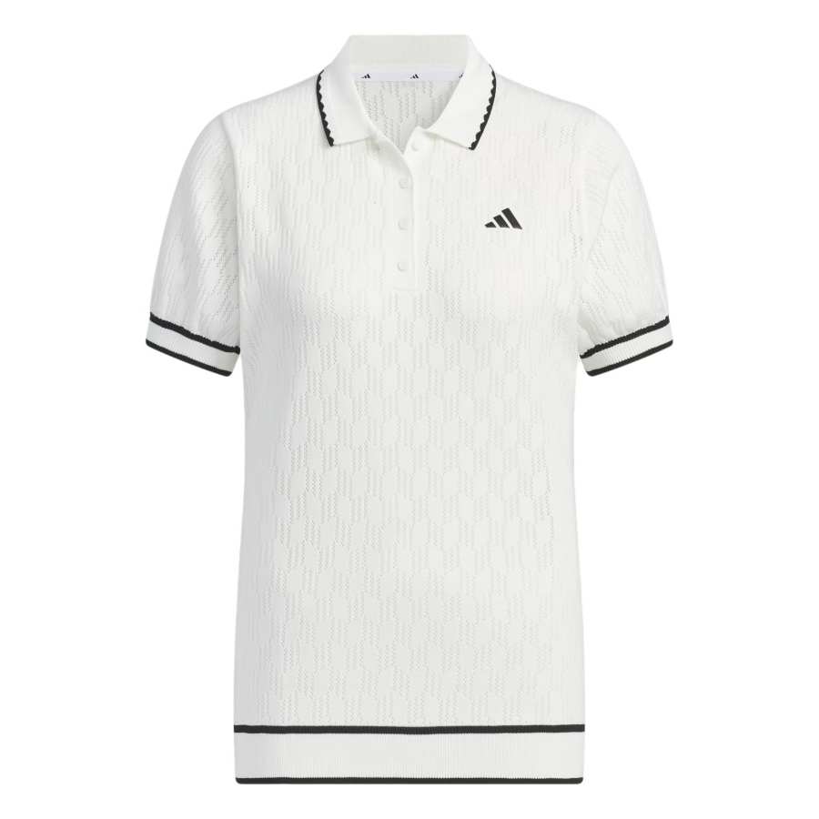 Adidas Adidas Primeknit Short Sleeve Polo Shirt Polo Shirt Women's White