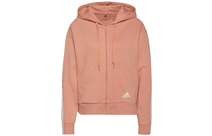 Adidas Adidas Jackets Women's Pink Hooded Moderate Mock Two Piece
