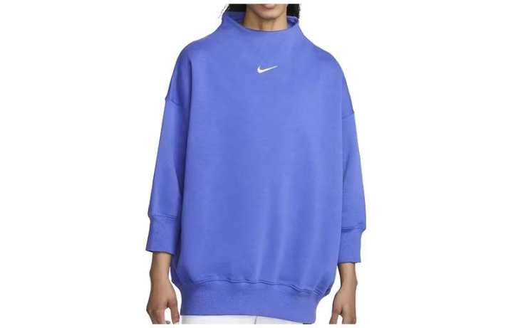 Nike Nike Sweatshirts Women's Blue Stand Collar Moderate Regular