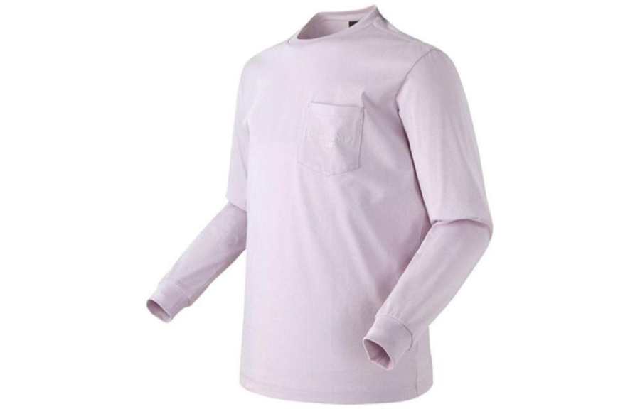 New Balance New Balance T Shirts Women's Light Purple Crew Neck Moderate Straight Fit