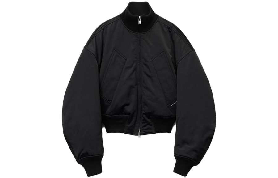 Alexander Wang Alexander Wang High Shine Padded Bomber Jacket