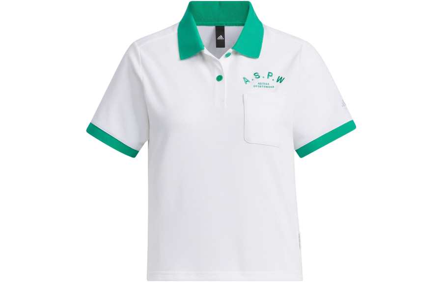 Adidas Adidas Polo Shirts Women's White Polo Collar Moderate Straight Fit
