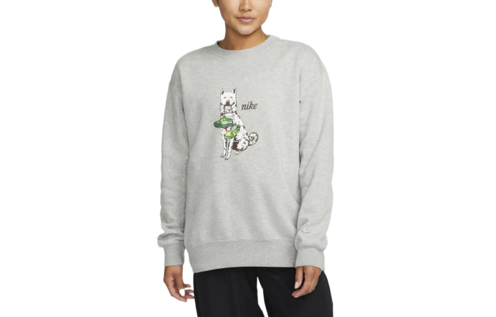 Nike Nike Sweatshirts Women's Dark Gray Crew Neck Moderate Regular