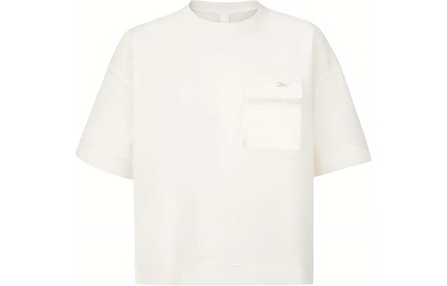 Reebok Drop Shoulder Sleeve T Shirt Women's Raw White