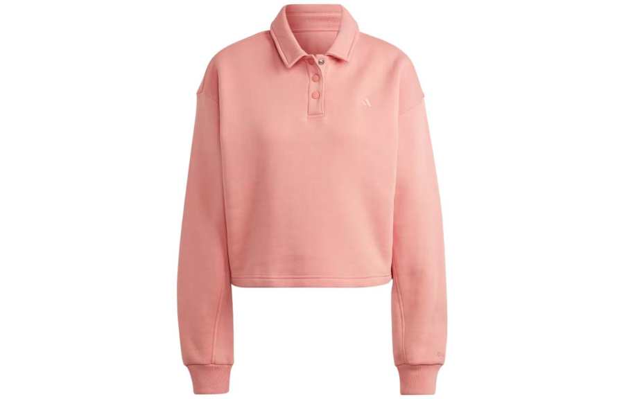 Adidas Adidas Polo Shirts Women's Pink Polo Collar Moderate Straight Fit